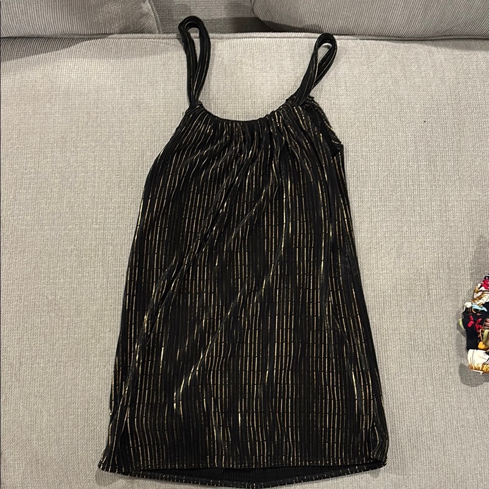 Charlotte Russe Black and Gold Striped Blouse